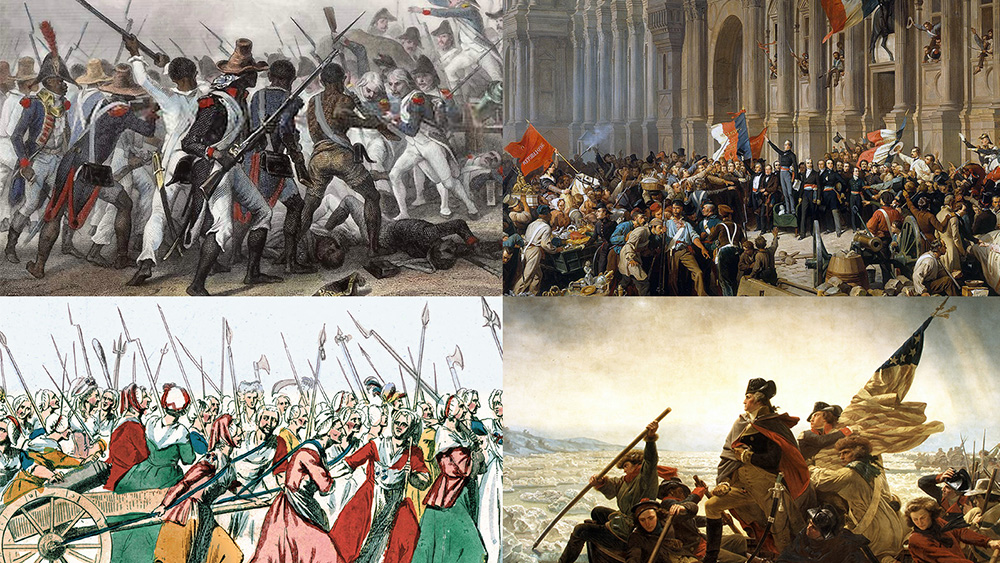 Most significant revolutions in world history and their slogans